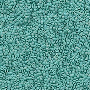 10/0 - Miyuki Delica - 5g Bag - Matte Op Turquoise AB - DBM0878