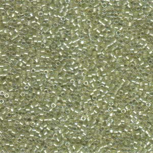 11/0 – Miyuki Delica - 5g Bag – Sparkling Peridot Lined Crystal – DB0903