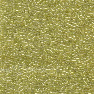11/0 – Miyuki Delica - 5g Bag – Sparkling Light Yellow Lined Crystal – DB0910