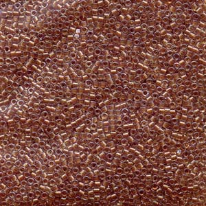 11/0 – Miyuki Delica - 5g Bag – Sparkling Ginger Lined Crystal – DB0915