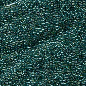 11/0 – Miyuki Delica - 5g – Sparkling Teal Lined Chartreuse – DB0919