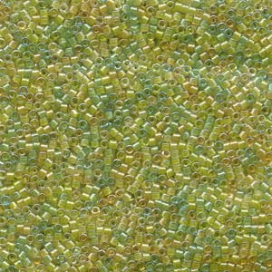 11/0 – Miyuki Delica - 5g Bag – Lined Amber Peridot Mix – DB0983