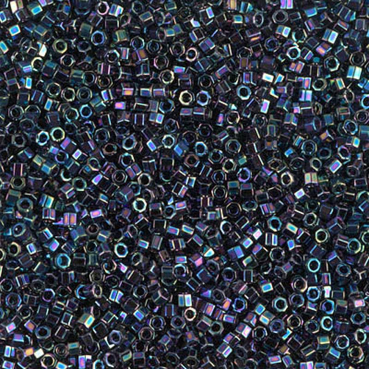 8/0 – Miyuki Hex Cut Delica - 10g Bag – Medium Blue Iris – DBC0005