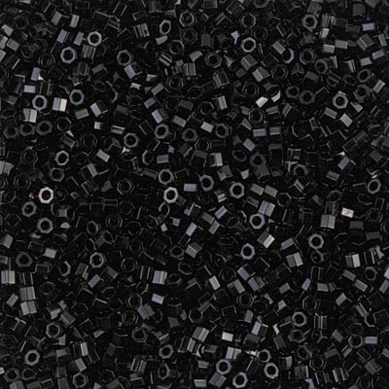 11/0 – Miyuki Hex Cut Delica - 5g Bag – Black – DBC0010
