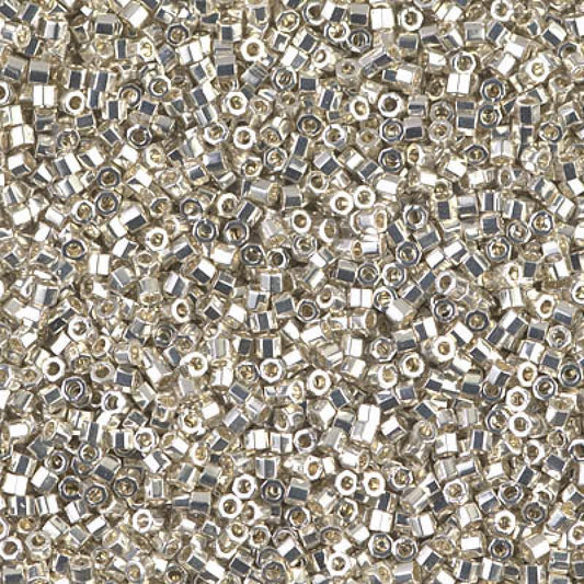 11/0 – Miyuki Hex Cut Delica - 5g Bag – Galvanized Silver – DBC0035
