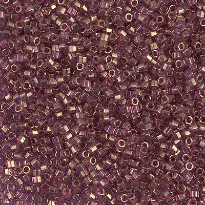 11/0 – Miyuki Hex Cut Delica - 5g Bag – Gold Luster Amethyst – DBC0108