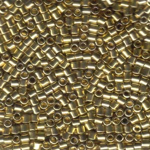 8/0 - Miyuki Delica - 5g Bag - 24k Light Gold Plated - DBL0034