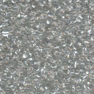 Miyuki Drops 3.4mm - 10g Bag - Transparent Silver Lined Clear