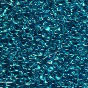 Miyuki Drops 3.4mm - 10g Bag - Sparkle Aqua Green Aqua