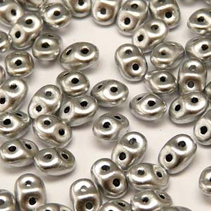 SuperDuo 2.5x5mm - 25g Bag – Bronze Silver Aluminium