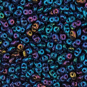 SuperDuo 2.5x5mm 24g Tube – Jet Blue Iris
