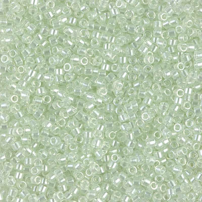 11/0 – Miyuki Delica - 5g Bag - Transparent Pale Green Mist Luster – DB1474(Discontinued by Miyuki)