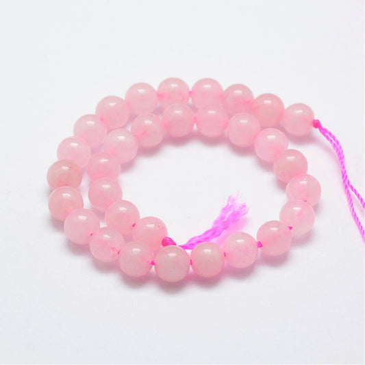 6mm Natural Rose Quartz Gemstone Round Strand – Approx 60 Beads