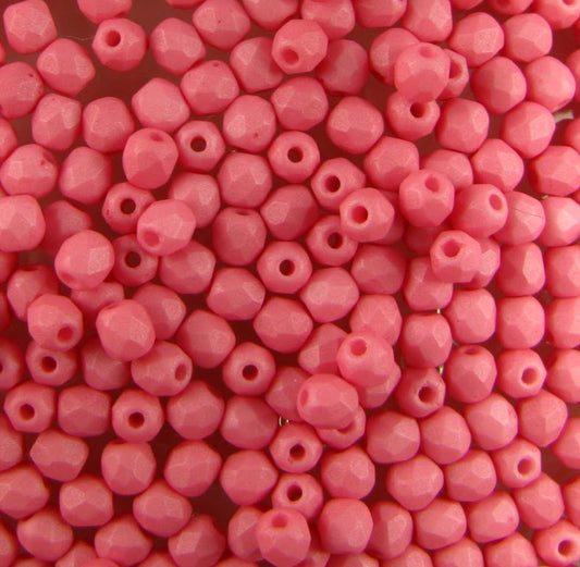 3mm Czech Fire Polish – 02010/29560 – Matte Sorbet x 100