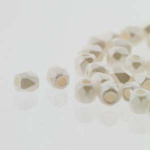 2mm True2 Firepolish Beads x 100 – Pastel White