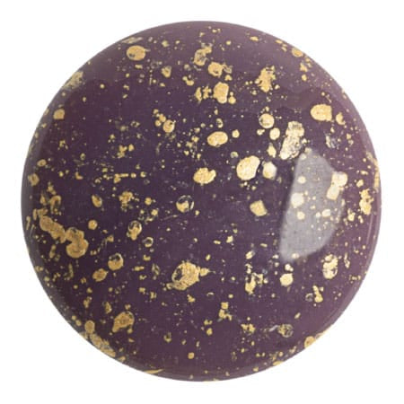 Czech Glass Cabochon 25mm – Frost Parme Splash