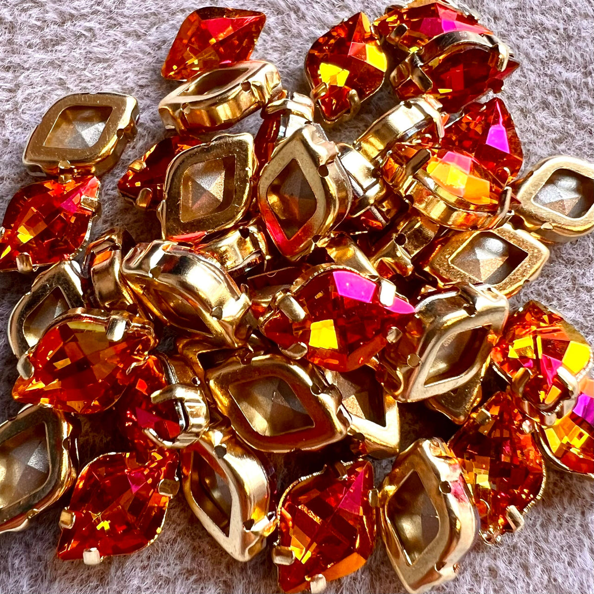 9x14mm Lemon Stone - Pack of 4 - Copper
