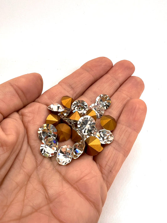 Vintage Preciosa Chaton - SS40 - 10mm - Crystal (Foiled)