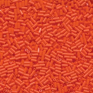 3mm Miyuki Bugle Beads (Size #1) - 7g Bag - Opaque Orange  - 406