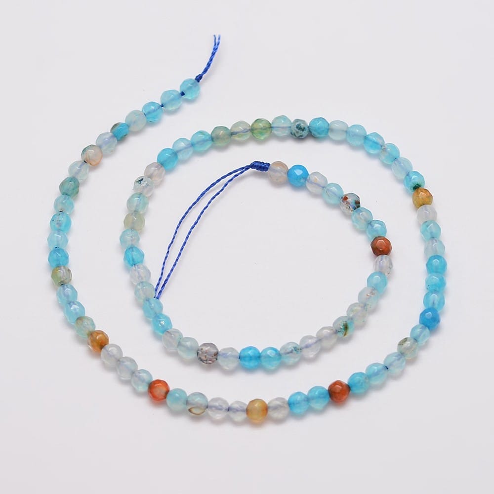 4mm Turquoise Agate Bead Strand - Approx 90 Beads