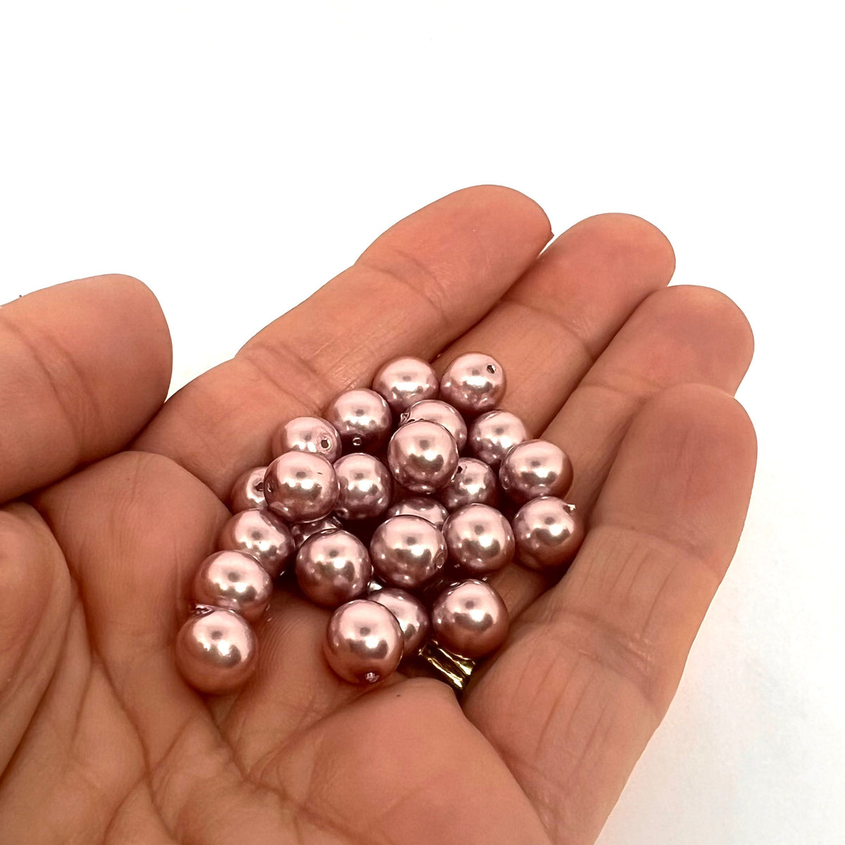 8mm Czech Round Glass Pearl Pack of 25 – 70427 – Ballerina