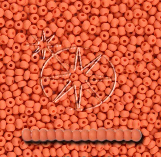 Preciosa 11/0 Seed Beads - PermaLux - 20g Pack - Matte - Coral