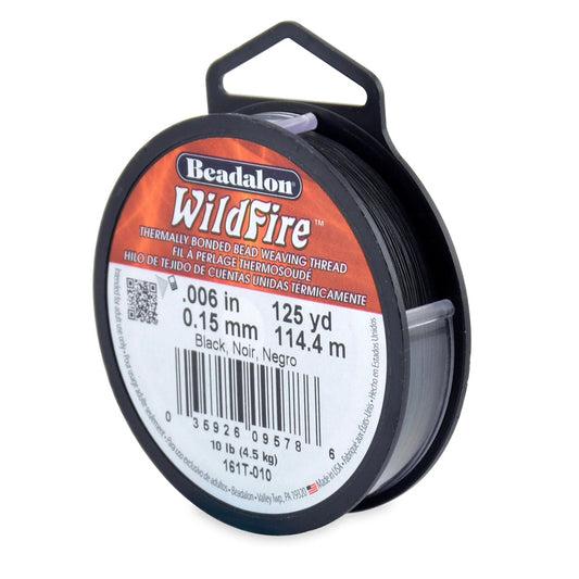 Wildfire 0.15mm Diameter - 50 Yard Spool - Black