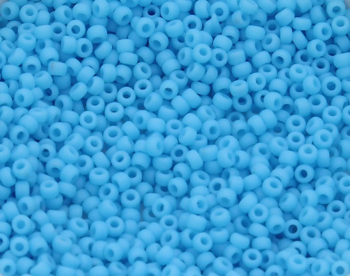 11/0 Miyuki Seed Beads - 25g Bag – Matte Opaque Turquoise Blue - Colour 413F