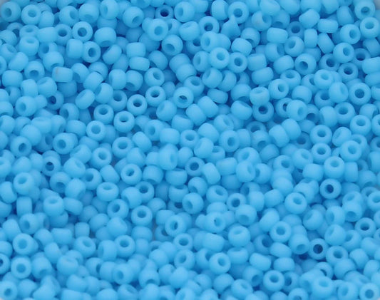 11/0 Miyuki Seed Beads - 25g Bag – Matte Opaque Turquoise Blue - Colour 413F