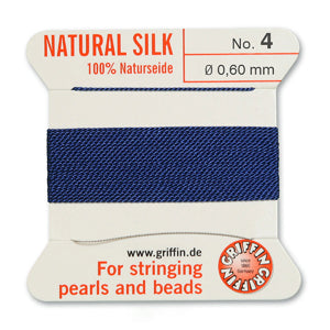 Griffin Silk Bead Cord No4 (0.6mm) – Dark Blue