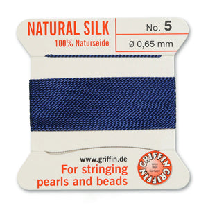 Griffin Silk Bead Cord No5 (0.65mm) – Dark Blue