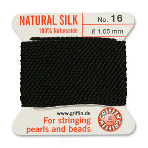 Griffin Silk Bead Cord No16 (1.05mm) - Black