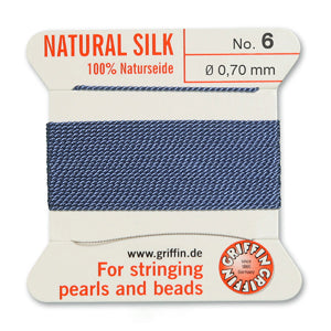 Griffin Silk Bead Cord No6 (0.7mm) – Blue