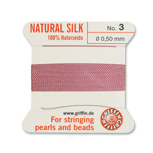 Griffin Silk Bead Cord No3 (0.5mm)– Dark Pink