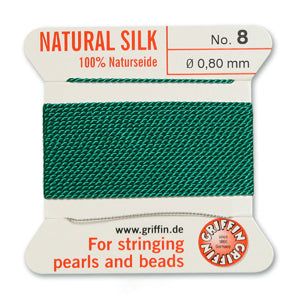 Griffin Silk Bead Cord No8 (0.8mm) – Dark Green
