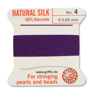 Griffin Silk Bead Cord No4 (0.6mm) – Amethyst