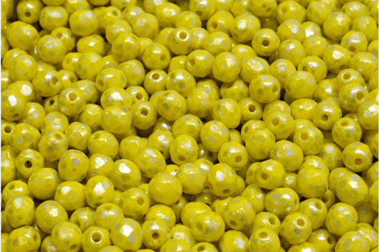 4mm Czech Fire Polish – 83120-86700 - Lemon Picasso