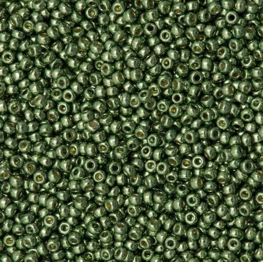 11/0 Miyuki Seed Beads - 25g Bag – Duracoat Galvanized Sea Green - Colour 4215