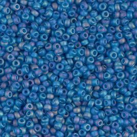 11/0 Miyuki Seed Beads - 25g Bag – Matte Transparent Capri Blue AB - Colour 149FR
