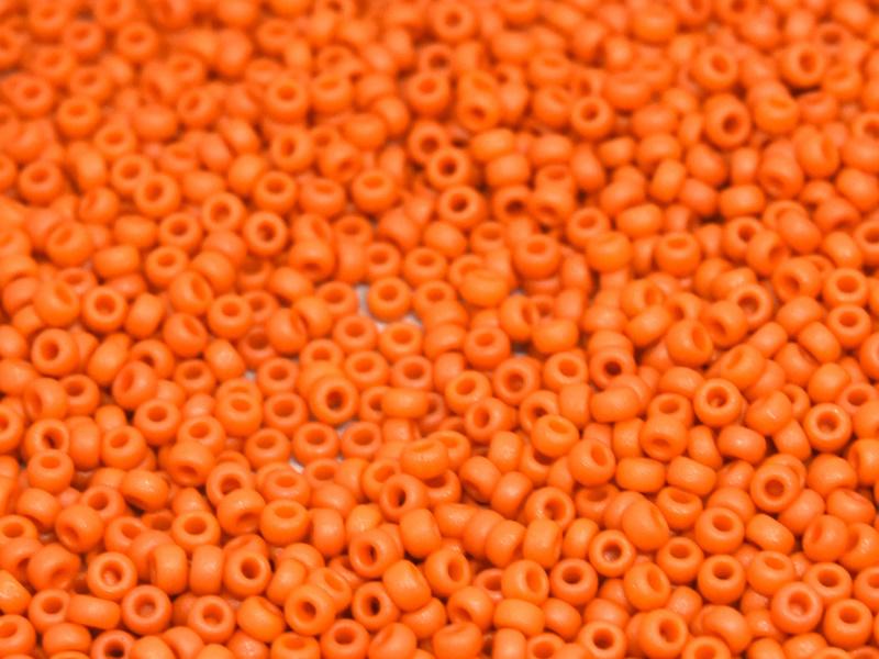 11/0 Miyuki Seed Beads - 25g Bag – Matte Opaque Orange – Colour 2313