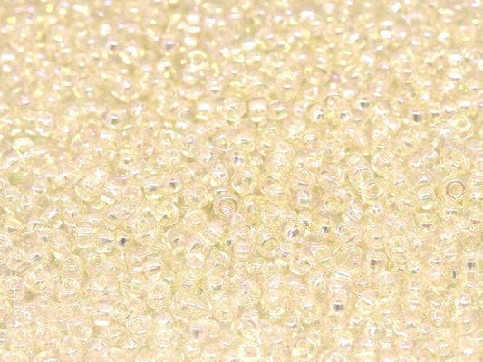 11/0 Miyuki Seed Beads - 25g Bag – Crystal Ivory Gold Luster – Colour 2442
