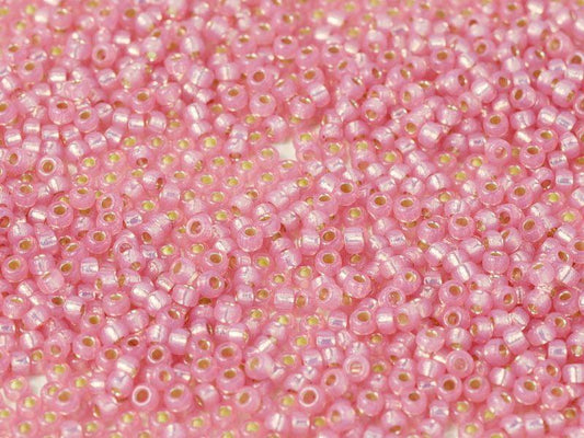 11/0 Miyuki Seed Beads - 25g Bag – Silver Lined Duracoat Pink – Colour 4237
