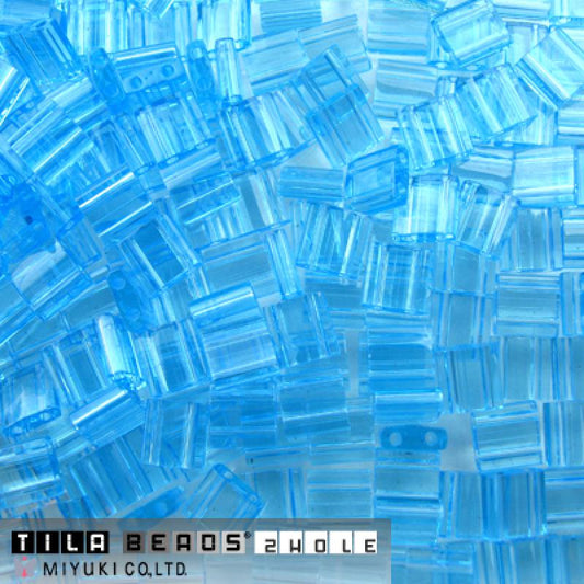 Miyuki Tila Beads - 5g Bag - Transparent Light Blue - TL0148