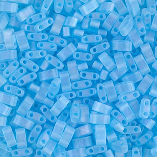 Miyuki Half Tila Beads - 5g Bag - Matte Transparent Light Blue AB - HTL0148FR