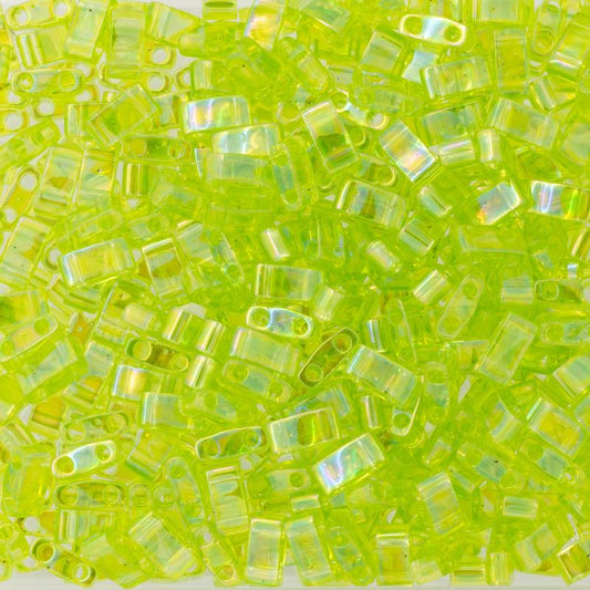 Miyuki Half Tila Beads - 5g Bag - Transparent Chartreuse AB - HTL0258