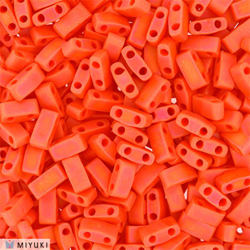 Miyuki Half Tila Beads - 5g Bag - Matte Opaque Orange AB - HTL0406FR