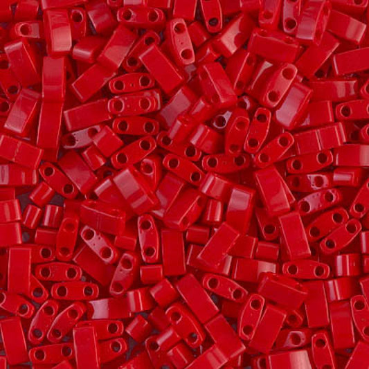 Miyuki Half Tila Beads - 5g Bag - Opaque Dark Red - HTL0408