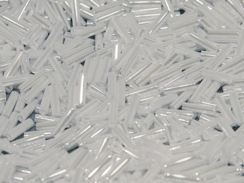 3mm Miyuki Bugle Beads (Size #1) - 7g Bag - White Pearl Ceylon - 420