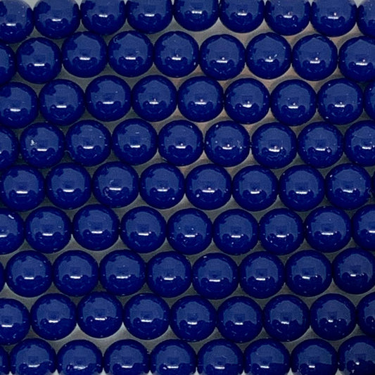 6mm Czech Round Glass Pearl - Bag of 50 – 02010-58020 – Lapis