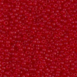 8/0 Miyuki Seed Beads - 25g Bag – Matte Transparent Red - Colour 141F